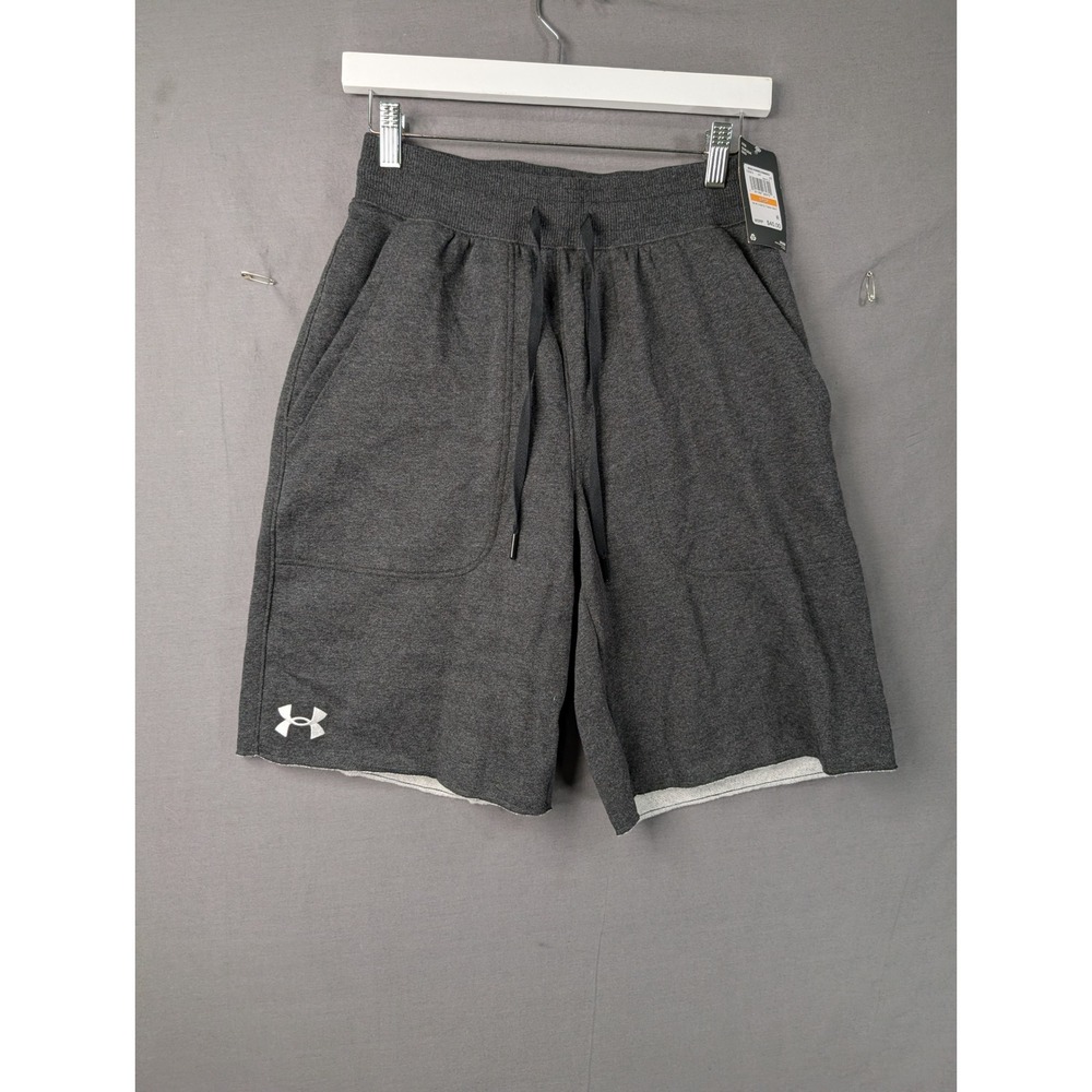 Under Armour Mens Rival Fleece Shorts Dark Gray 1370411-090 New Size S